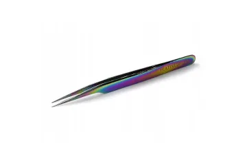 Пінцет для вій PLATINUM Plasma прямий №49 мультиколор