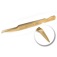 Пінцет для вій PLATINUM  ET 45 mini GOLD 5mm №11