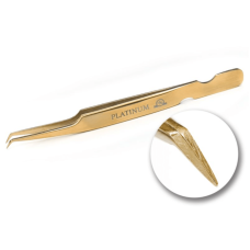 Пінцет для вій PLATINUM  ET 45 mini GOLD 5mm №11