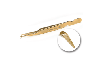 Пінцет для вій PLATINUM  ET 45 mini GOLD 5mm №11
