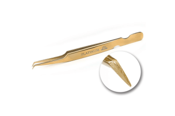 Пінцет для вій PLATINUM  ET 45 mini GOLD 5mm №11