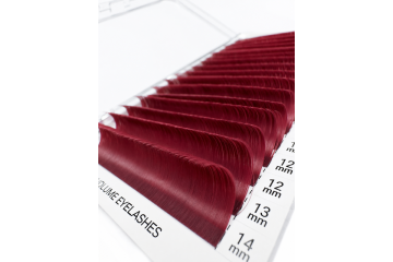 1 тон вії Burgundy PLATINUM 24 лінії C 0.07 6–14 мм NEW