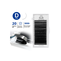 Вії для нарощування чорні Platinum 20 ліній D 0.085 8mm