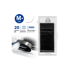 Вії для нарощування чорні Platinum 20 ліній мікс M+ 0.10 7-12 mm